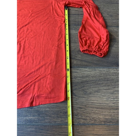 Women's Ava & Viv Plus Size Long Sleeve Knit Top Red top, Size X top, NEW, 1020 - Picture 10 of 11